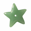 Resin stjerne med hul, Grøn, Ø12mm, 2 stk.